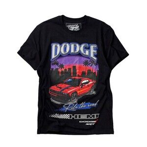 Men's Dodge HEMI SRT "Rule the Road" Black Cotton Tee T-Shirt XXXL (3XL)